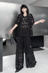 Mesh Diamond Pattern Tops & Pants Co-ord